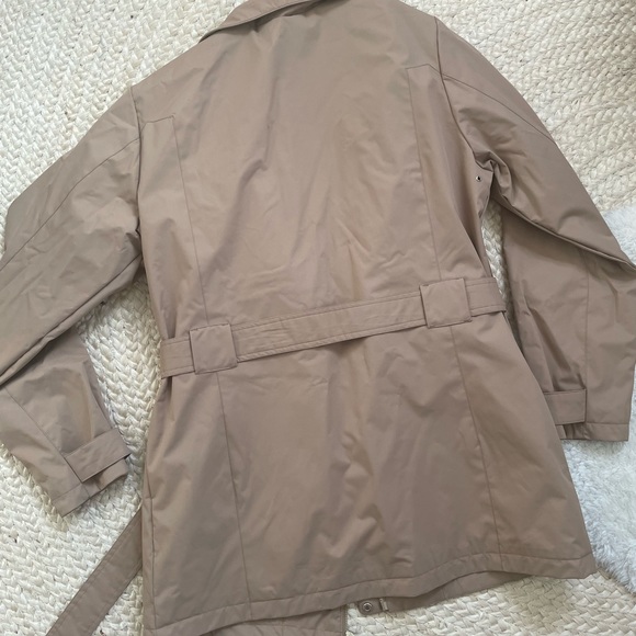 🦤 Women’s weather proof coat zero exposure tan trench coat style S - Picture 13 of 13